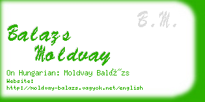 balazs moldvay business card